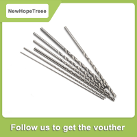 NewHopeTreee 1PC 1.5 ~ 5มม.เส้นผ่าศูนย์กลางพิเศษยาว hss straigth Shank Auger Twist Drill bit 160มม