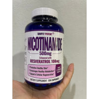 Simply Potent Nicotinamide 500 mg. Enhanced with Resveratrol 100 mg. - 120 Capsules