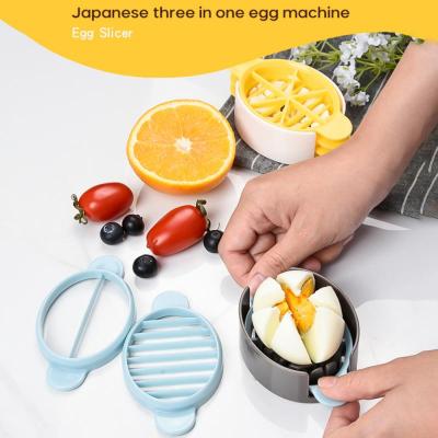 ที่ตัดไข่ต้ม​ ที่ตัดไข่ ที่หั่นไข่ต้ม อุปกรณ์สไลด์และหั่นไข่ต้ม ที่ตัดไข่ต้ม สไลด์ไข่ต้ม 3 in 1 ตัดไข่ได้ 3 แบบ คละสี