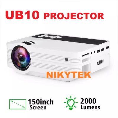NEWEST 2023-UB10 Mini Projector UB10 Portable 3D LED Projector 2000Lumens TV Home Theater LCD Video USB VGA Support 1080P HD Beamer