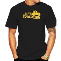 Farmer Evolution Mens T Shirt Farming Tractor Fendt Claas Machinery Printing Tshirt Gildan