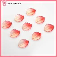 LUCKY HAIRACC 100pcs 1นิ้วค่ะ เครื่องรางใบไม้ร่วง กระจกสำหรับผู้หญิง แดงชมพู จี้ลูกปัดใบไม้ไล่ระดับสี ดีไอวาย จี้ห้อยโปร่งใส สำหรับต่างหูต่างหู