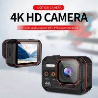 กล้องดิจิตอล4K อัลตร้า HD 60FPS กล้องกล้อง Action Camera กลางแจ้งกันน้ำหมวกขี่มอเตอร์ไซค์สปอร์ตพร้อมกล้องหน้าจอ LED