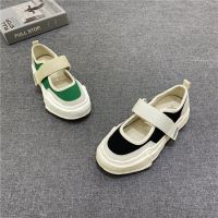 In the summer of 2022 the new joker Mary Jane shoes female canvas shoes Velcro sports leisure pregnant women soft bottom of single shoes