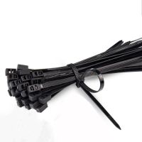 100Pack 8in Heavy Cable Ties Tie Band Unique Double Flex Self-Lock Black Nylon Cable Ties Fasten Loop Electrical Wire Ties Cable Management