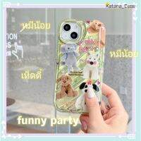 ?ส่งของขวัญ?เคส for iPhone 14 12 13 ป้องกันการตก การป้องกัน สาวน่ารักหัวใจ funny party