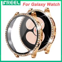 เคสระยิบระยับและปกป้องหน้าจอสำหรับ Samsung Galaxy Watch 5 40มม. 44มม. ฝาครอบกันชนเพชร PC กันน้ำ5 Pro 45มม.