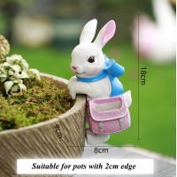 Hugger Decor Design Animal Garden Potted Plants Resin Ornament Decoration For Cup New Cute Cat