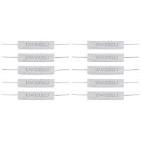 10 Pcs 10W Watt 100 Ohm 5% Axial Wirewound Cement Resistors