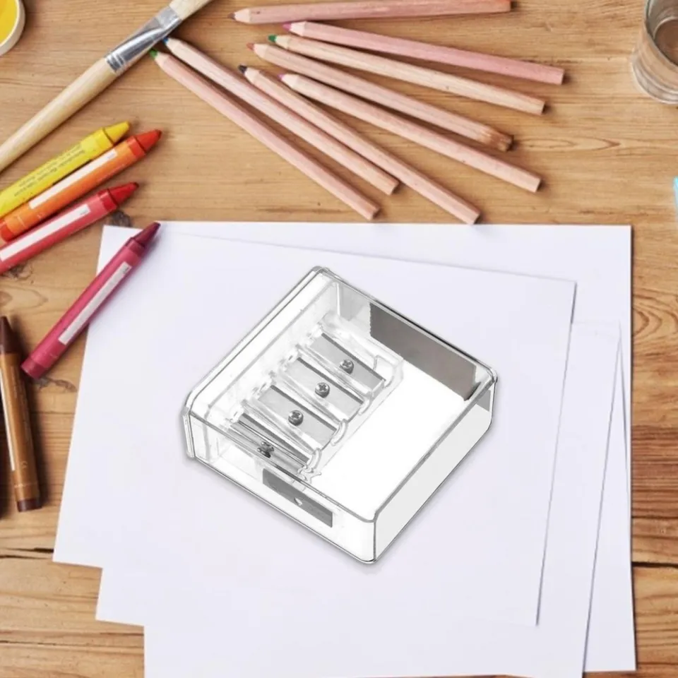 1pc 4 Holes Pencil Sharpener, Multifunctional Sharpener for Charcoal Pencil  Sketch Drawing, Long Lead Core Manual Pencil Sharpener 