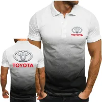 TOYOTA เสื้อโปโลแขนสั้นคุณภาพดีใส่ออกกําลังกายสําหรับบุรุษ