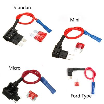 【YF】 5pcs/10pcs12V MINI SMALL MEDIUM Size Car Fuse Holder Add-a-circuit TAP Adapter Micro Mini Standard ATM Blade