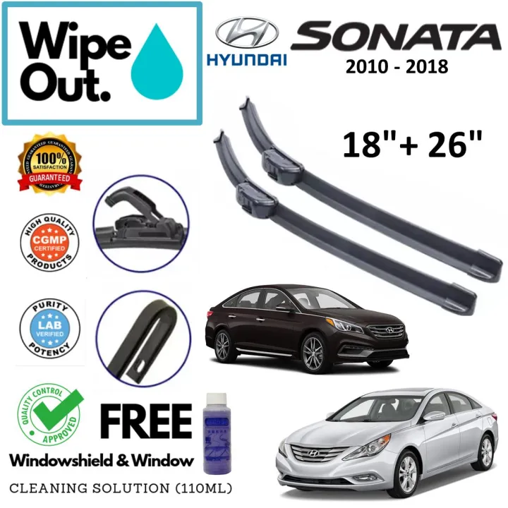 Hyundai Sonata 2010 2014 ( YF ), 2015 2018 WipeOut NANODRYTech