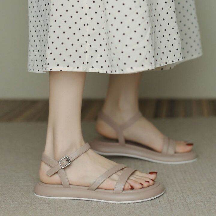 2023-new-fashion-platform-sandals-womens-summer-soft-bottom-lady-flat-shoes-fairy-style-student-womens-roman-shoes