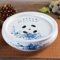 [COD] Flat plate ceramic Chaoshan Kung Fu tea tray dry round water storage type sea boat of various sizes