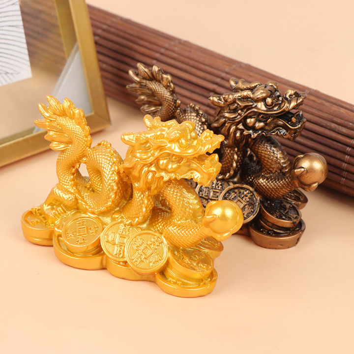 carmelun-รูปปั้นมังกรที่เป็นมงคลจีนประติมากรรมเรซินตกแต่งบ้าน