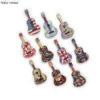 30pcs Guitar/Bass/Violin Wood Fabric Covered Buttons Sewing Scrapbooking Gift Handwork Clothing Home Decor 17-36mm Haberdashery