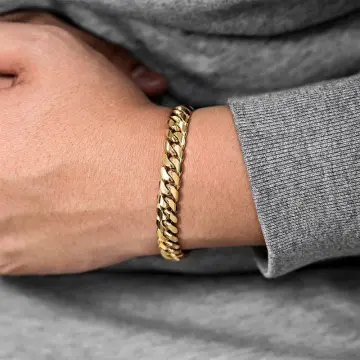 Brand New Mens 24K Yellow Gold Gem Solid Filler GP Mens Bracelets Gold 22k  3 Styles Available Fashionable Gold Braceslet For 8 Inch From Charm_girls,  $15.63 | DHgate.Com