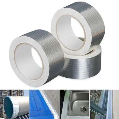 Aluminum Foil Butyl Rubber Tape High and low-temperature resistance Tape roof leakage waterproof sealant Home Renovation Tools