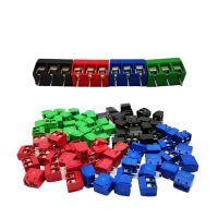 【CC】﹍✜◊  20pcs KF301-2P Splicing screw type PCB spacing 5.0 connector terminals terminal  kf301 Red blue green black