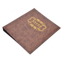 ☼☑ Coin Collection Book 3 Hole Coin Album Paper Money Banknote Collection Book PU Leather Cover Collecting Money Box