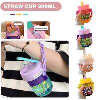 300ml Straw Cup Portable Leakproof Drinking Water Bottle J3V4