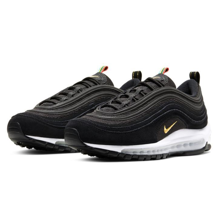 รองผ้าใบผู้ชาย-nike-air-max-97-qs-แท้-สี-black-metallic-gold