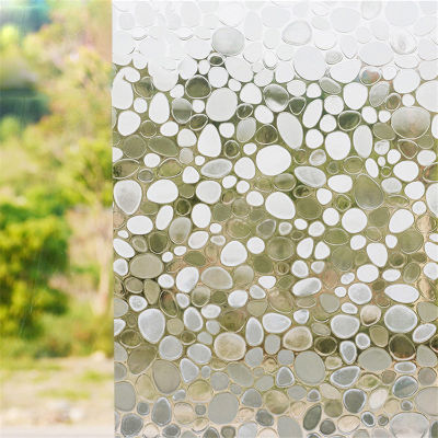 สติกเกอร์ติดหน้าต่างหินกรวด3d ฟิล์มแก้วมีกาวในตัวเป็นมิตรต่อสิ่งแวดล้อมใช้ในครัวเรือน