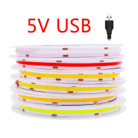 5โวลต์ LED ซังแถบแสง USB แบตเตอรี่ขับเคลื่อน320LED /M ความหนาแน่นสูงเชิงเส้น Linghting ที่มีความยืดหยุ่นแถบเทปสีขาวสีฟ้าสีเขียวสีแดง DC5V