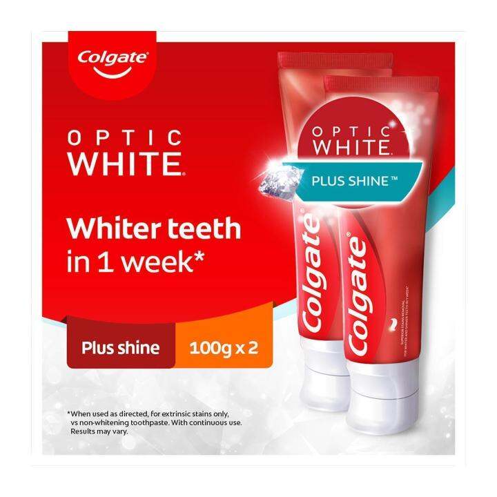 Colgate Optic White Exfoliating Mineral Whitening Toothpaste 100 G X 2 ...