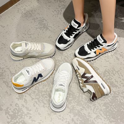 【Ready】🌈 Spring and summer new color matching Forrest Gump running shoes Korean version of ins all-match casual student sports shoes female couple mens shoes