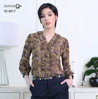 VERONIQA Blouse VE-B617 ชีฟองปริ้นท์ แขนยาว IGPU19-11-PM5