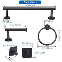 สีดำแปรงห้องน้ำฮาร์ดแวร์ชุดห้องน้ำเนื้อเยื่อม้วนกระดาษผู้ถือชั้นวางผ้าขนหนูรถไฟบาร์แหวนเสื้อคลุมเสื้อเสื้อผ้าตะขออุปกรณ์