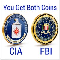 【Customer favorite】 ขายตรง2 Lot-OF-2-Federal-Bureau-of-Investigation-FBI-amp-CIA-Challenge-Coin-Lot ชิ้น/ล็อต