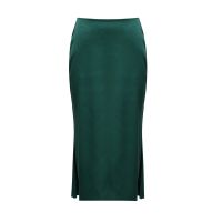 Womens Satin Mid Length Skirt Summer High Waist A Line Swing Skirt Elegant Casual Skirt