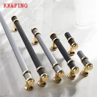 KK FING Nordic Aluminum Alloy Black Gold Door Handles Kitchen Cabinet Handles Drawer Knob Wardrobe Door Pulls Furniture Hardware