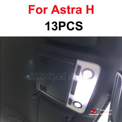 White Error Free LED mirror lamp + LED trunk Bulb interior Reading dome map light for Opel Astra H J K ( 2004 to 2012 2018 )