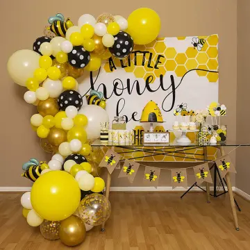  Bee Party Decorations Happy Bee Day Banner Cake Topper Bumble  Bee Baby Shower Decoration Bumble Bee Balloons Stickers for Baby Shower 1st  Birthday Bumble Bee Decor Bee Party : Toys 