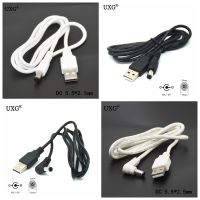 2A DC Power Plug USB Convert To 5.5x2.5mm/DC 5.5x2.5mm White Black L Shape Right Angle Jack With Cord Connector USB Power Cable