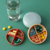 Pill Box Good Sealing Moisture-proof Double Layer Weekly 8-compartment Tablets Splitter Case for Travel