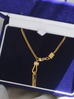 European and American titanium steel plated 18K gold necklace female personality internet celebrity ins collarbone chain is not afraid of water bath can be worn without fading ◆✑