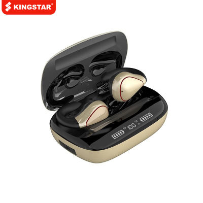 KINGSTAR Wireless Bluetooth Headphones Bone Conduction Earphone Hifi Sound LED Display Not In Ear Earbuds TWS Sport Headset