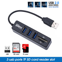 USB Hub 2.0 Type C Multi USB Splitter ความเร็วสูง 5 พอร์ต OTG 2.0 Hab TF SD Card Reader All In One สำหรับโทรศัพท์คอมพิวเตอร์พีซี-Gamekj