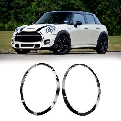 For MINI Cooper F55 F56 F57 03-18 Chrome Left Right Front Headlights Frame Headlight Eyebrow Ring Cover Trim Replacement