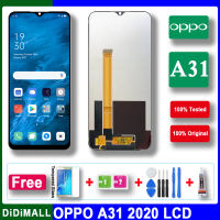 100% ทดสอบ6.5 LCDl สำหรับ OPPO A31 2020 CPH2015 CPH2073 CPH2081 CPH2029 CPH2031จอแสดงผล LCD หน้าจอสัมผัสแท่นพิมพ์กรอบชิ้นส่วนทดแทน