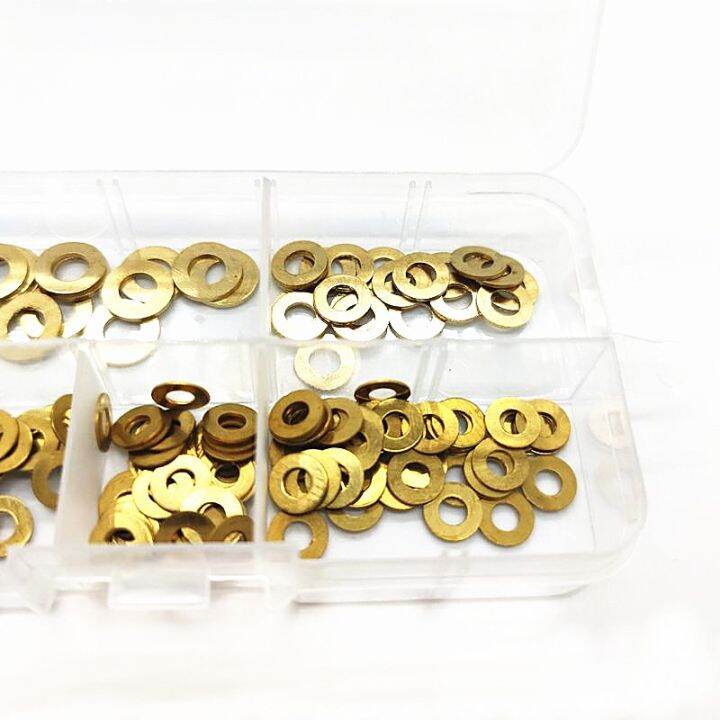 cw-130pcs-set-copper-washer-brass-flat-gasket-m2-m2-5-m3-m4-m5-m6-assortment-kit