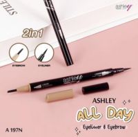 Ashley liquid eyebrow liquid eyeliner A-197 อายไลเนอร์ และ ดินสอเขียนคิ้ว Exp.2025