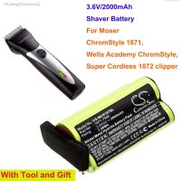 Cameron sino 2000mAh Shaver Battery 1871-7590 for Moser ChromStyle 1871 Wella Academy ChromStyle Super Cordless 1872 clipper new brend Clearlovey