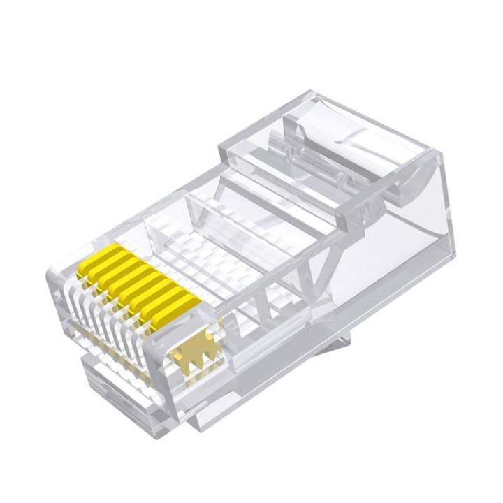 100ชิ้นเครือข่ายผ่านการเชื่อมต่อ-rj45-cat6-cat5e-lan-utp-เคเบิ้ลเสียบเครื่องมือฟรี-cat6การติดตั้งสายเคเบิลเชื่อมต่อ