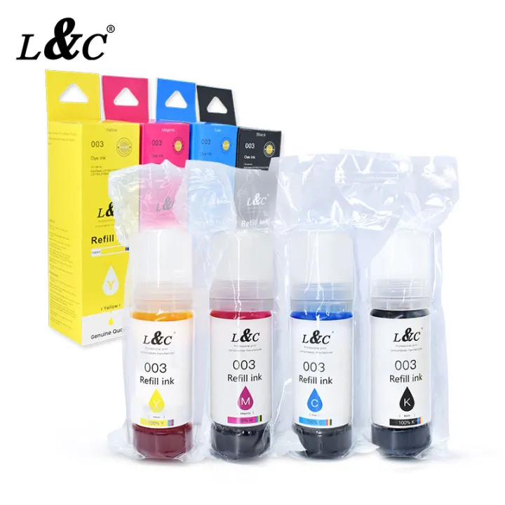 4 Bottlesoriginal Landc 003 Dye Ink Refill Ink Compatible For Epson Printer L3110 L1110 L3116 1650